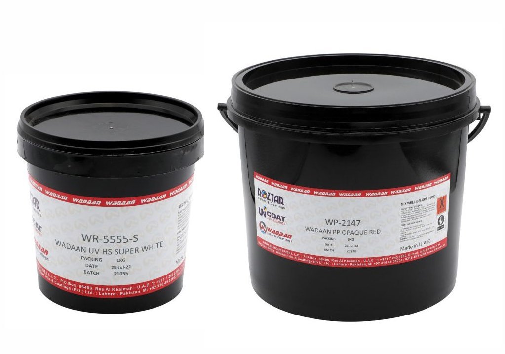 Roztar 1 KG and 5 KG printing ink pails